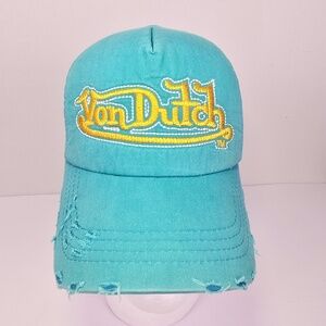 VON DUTCH- Early 2000’s Vintage Distressed Hap Cap - Rare Color- Model VD-15